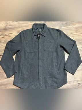 PX Clothing Charcoal Gray Men's Button-Up Shacket XL New